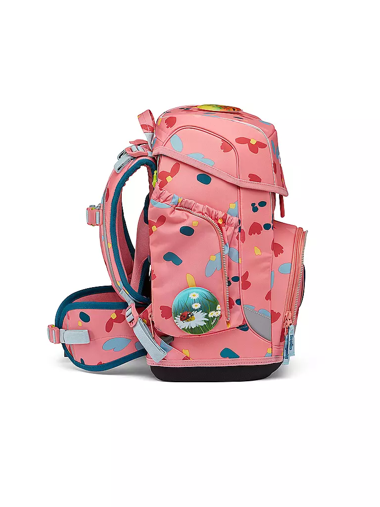 ERGOBAG Schultaschen Set 5tlg CUBO - ZitronenfaltBär  koralle