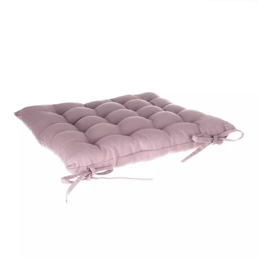 Coussin de chaise carré Datara Rose clair