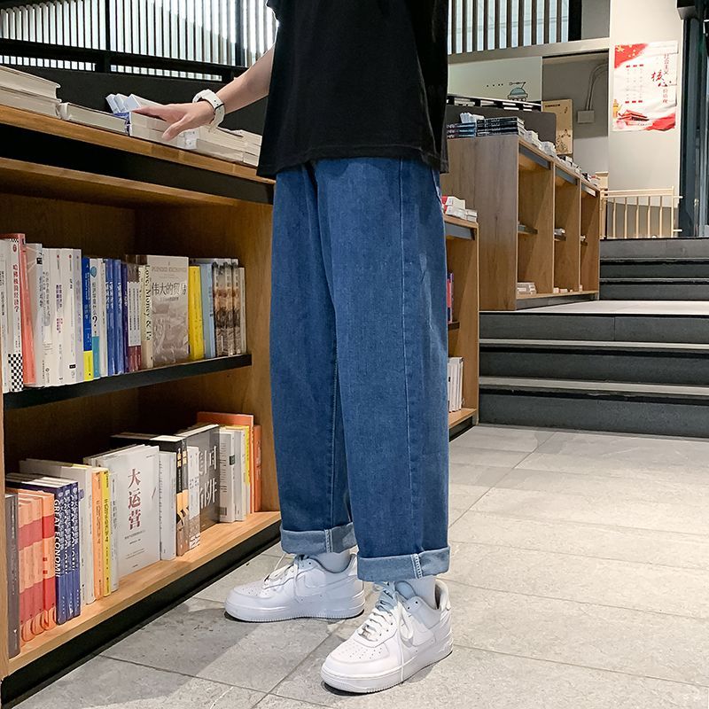 Filmas - High-Waist Washed Straight-Cut Jeans