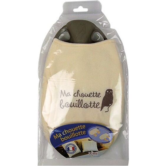 Bouillotte - forme galette - Ma cChouette Bouillotte - housse polaire