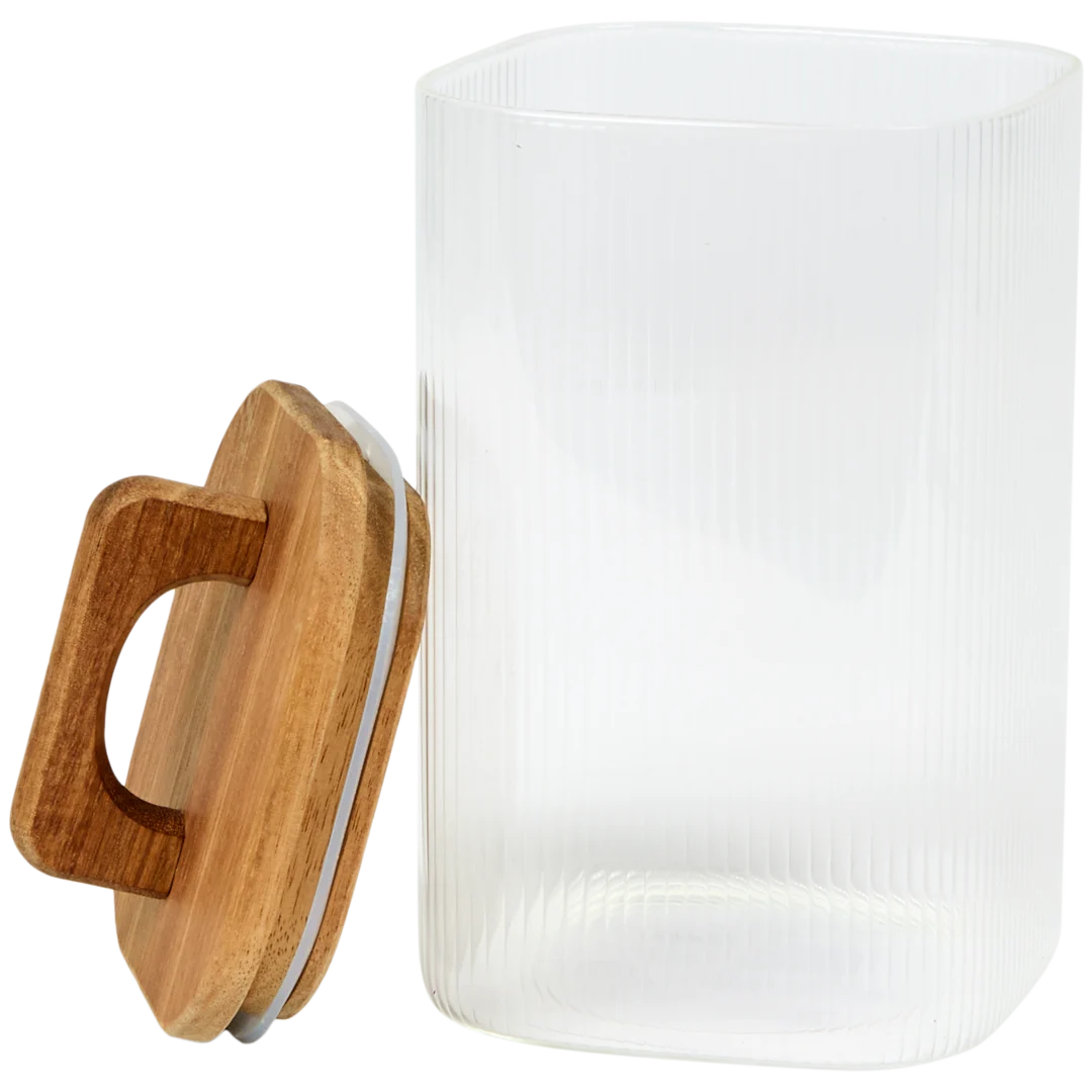 Glazen voorraadpot 1 liter | 10 x 10 x 18,5 cm