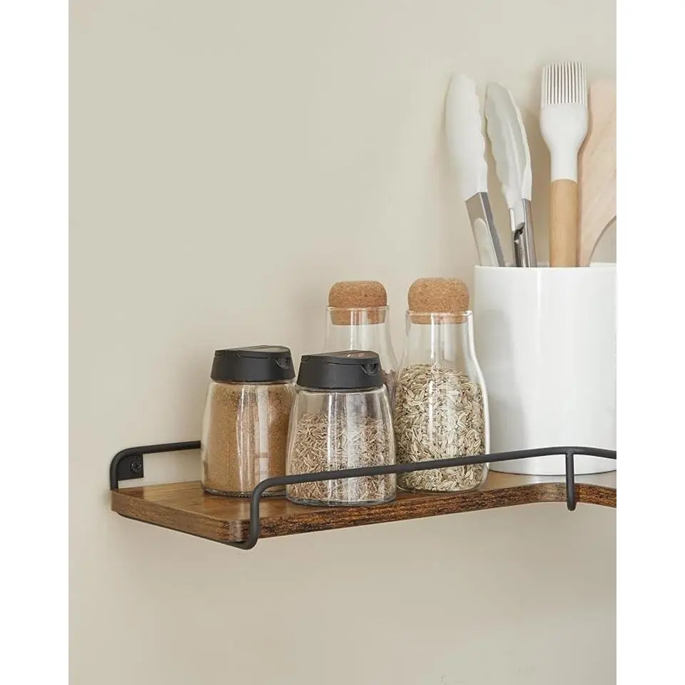 Parya Home L-vormige hoekplank, set van 2, wandplank