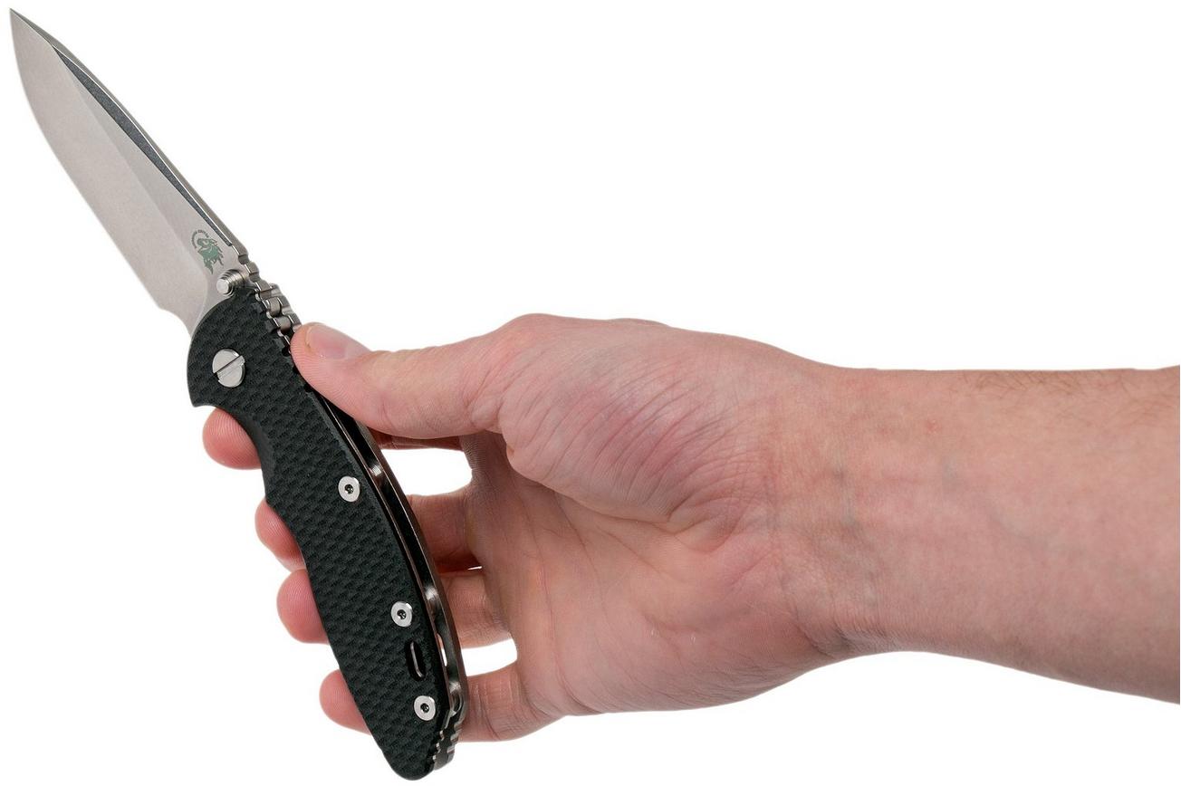 Rick Hinderer XM18 3,5” Non-Flipper Spearpoint, Black G10, 20CV, zakmes