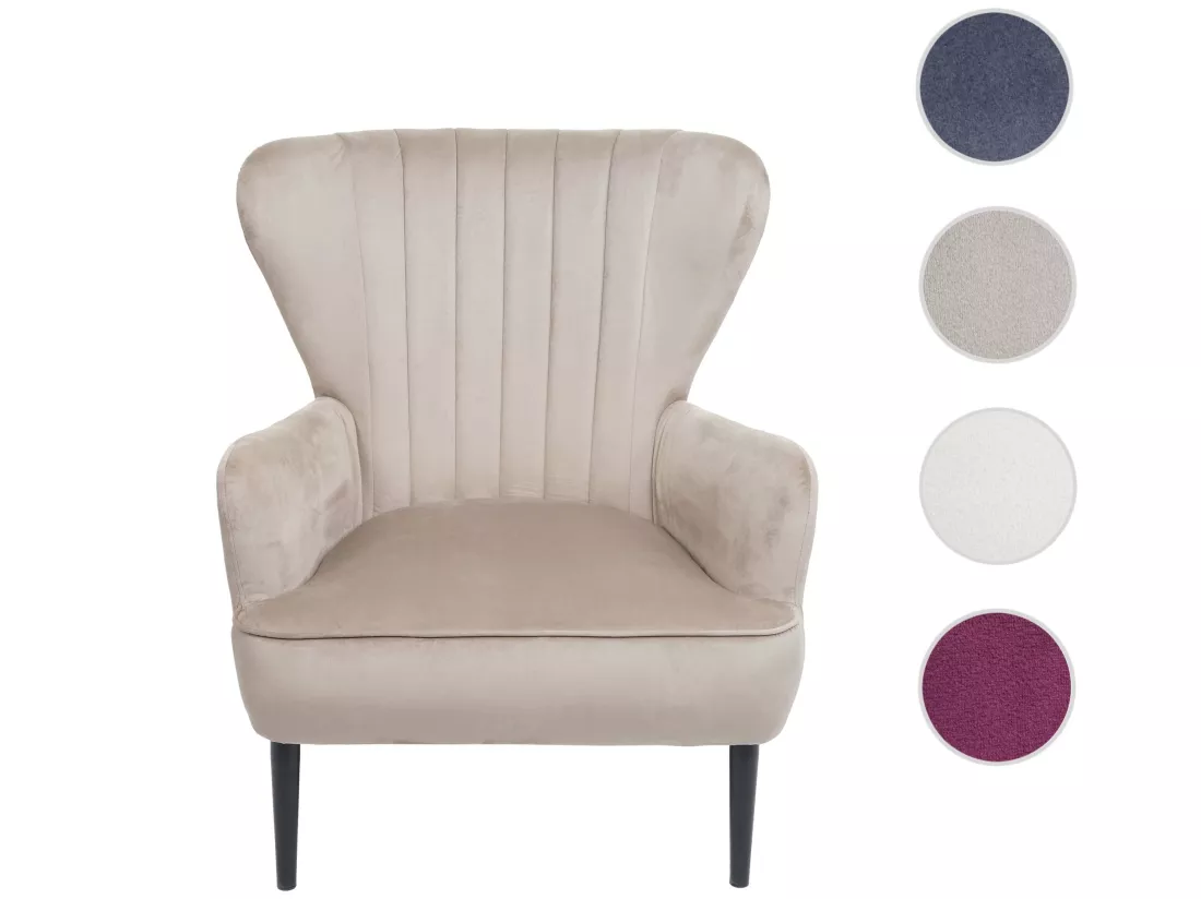 Fauteuil de salon MCW-K37, taupe