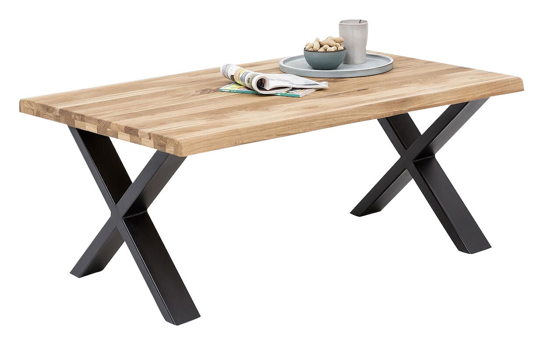 Couchtisch 115 x 65 cm braun/ schwarz