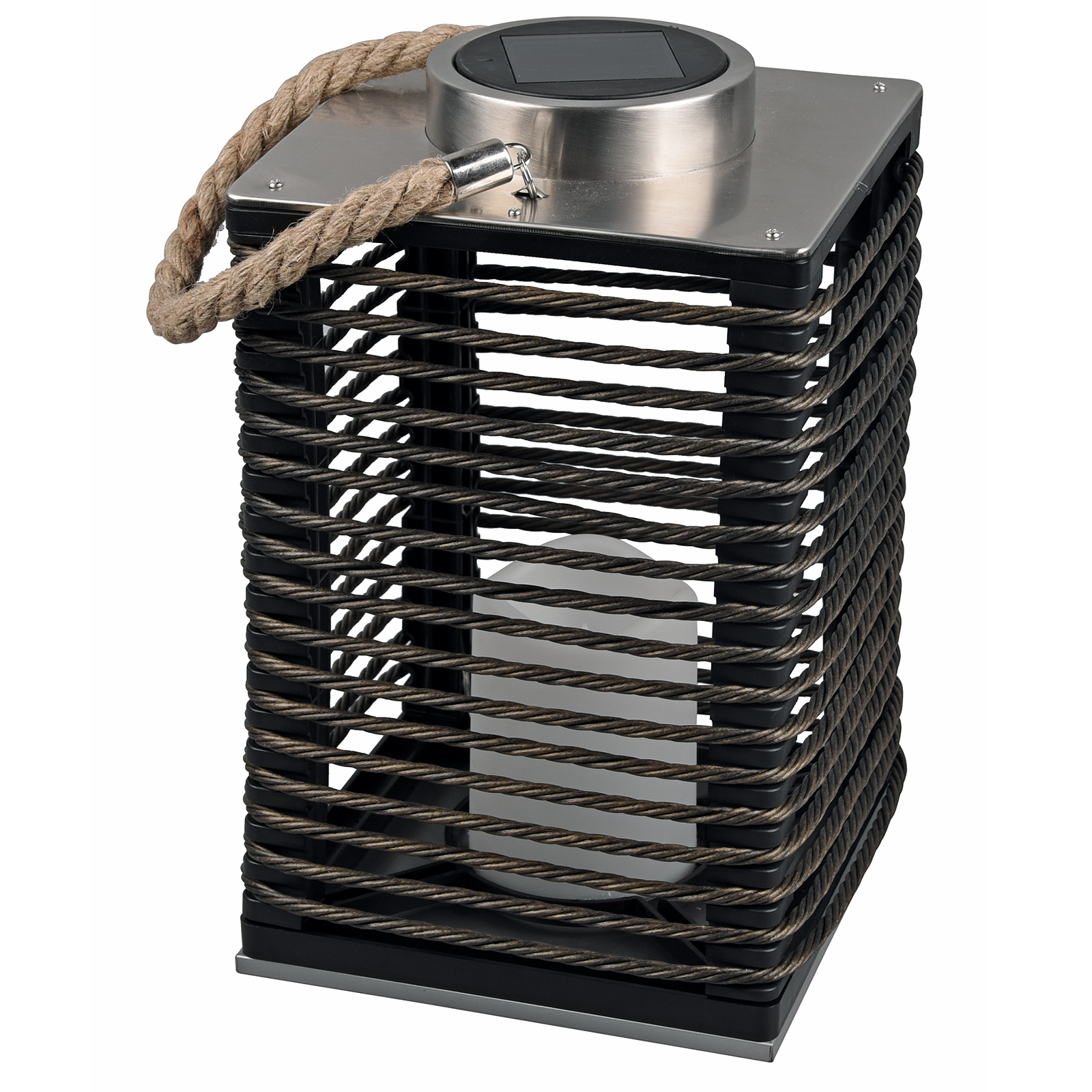 Solar-LED-Laterne - schwarz - 28 cm hoch