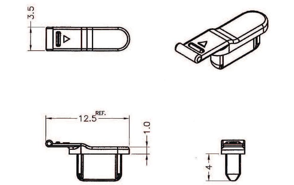 Staubschutz Lightning f 10 Stk. SchwarzStaubschutz für USB-Buchse