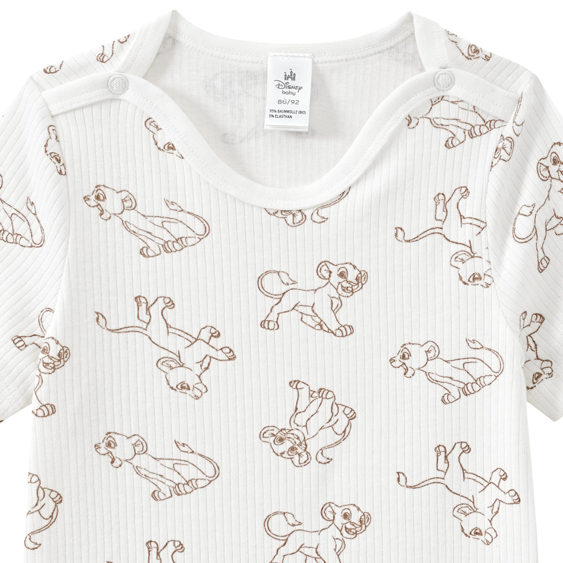 Topomini Der König der Löwen Body mit Allover-Print creme