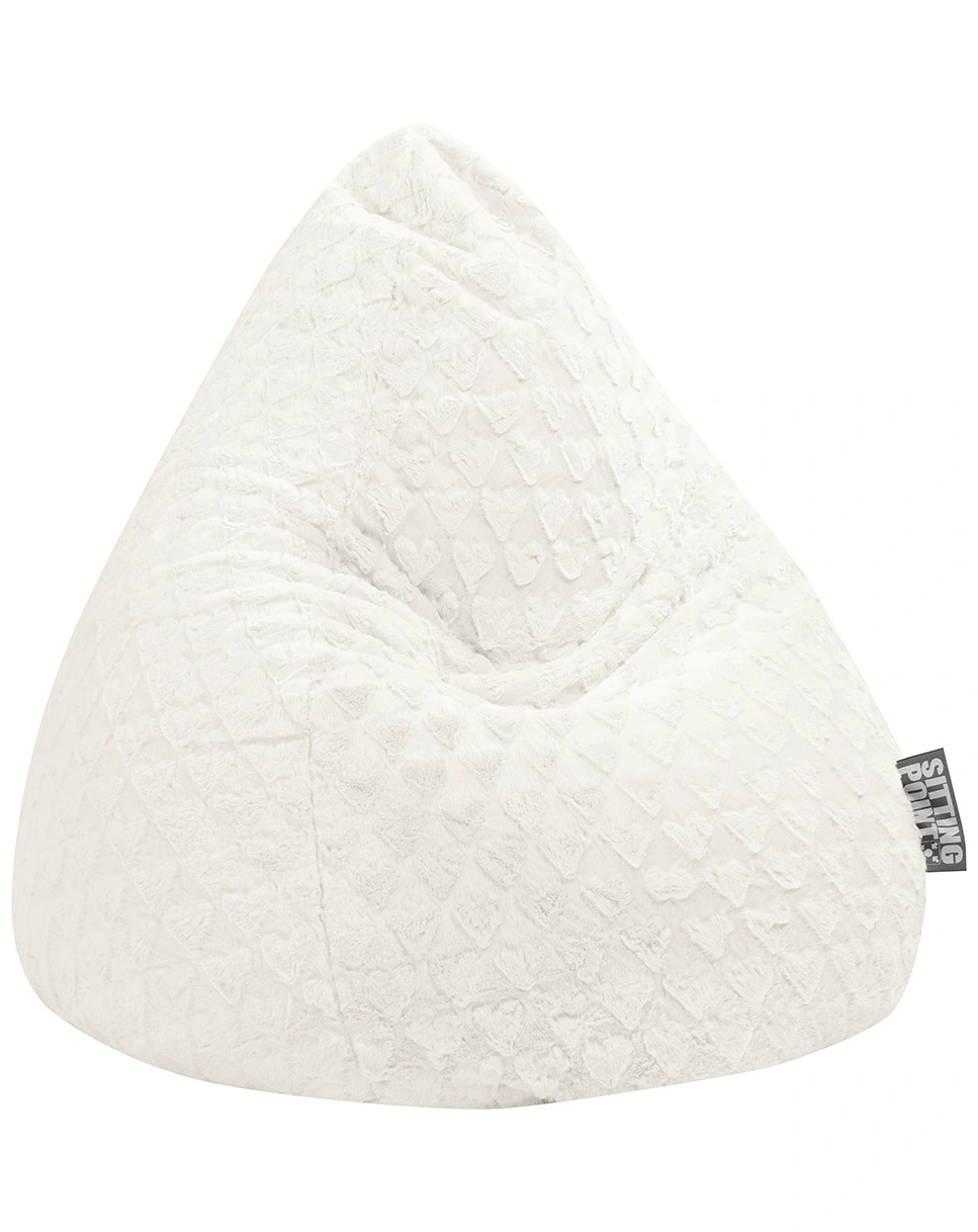 BeanBag FLUFFY HEARTS XL, 70 x 110 (Farbe: weiß)