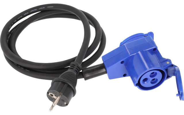 Berger Adapterleitung CEE-Winkelkupplung 3-polig und Schutzkontakt Kupplung mit Schutzkontaktstecker 1,5 m