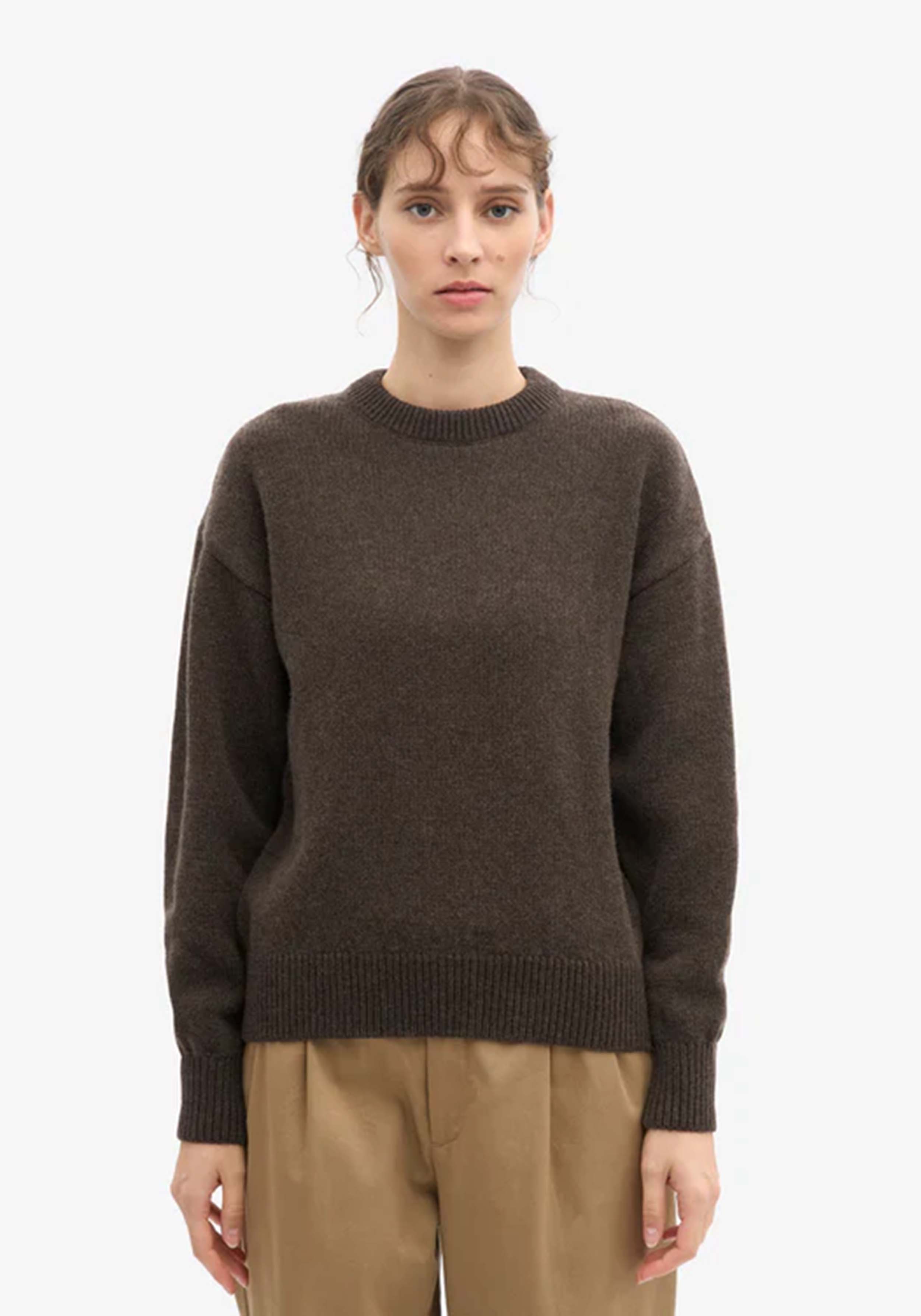 Colorful Standard Oversized Merino-Wollpullover Coffee Brown
