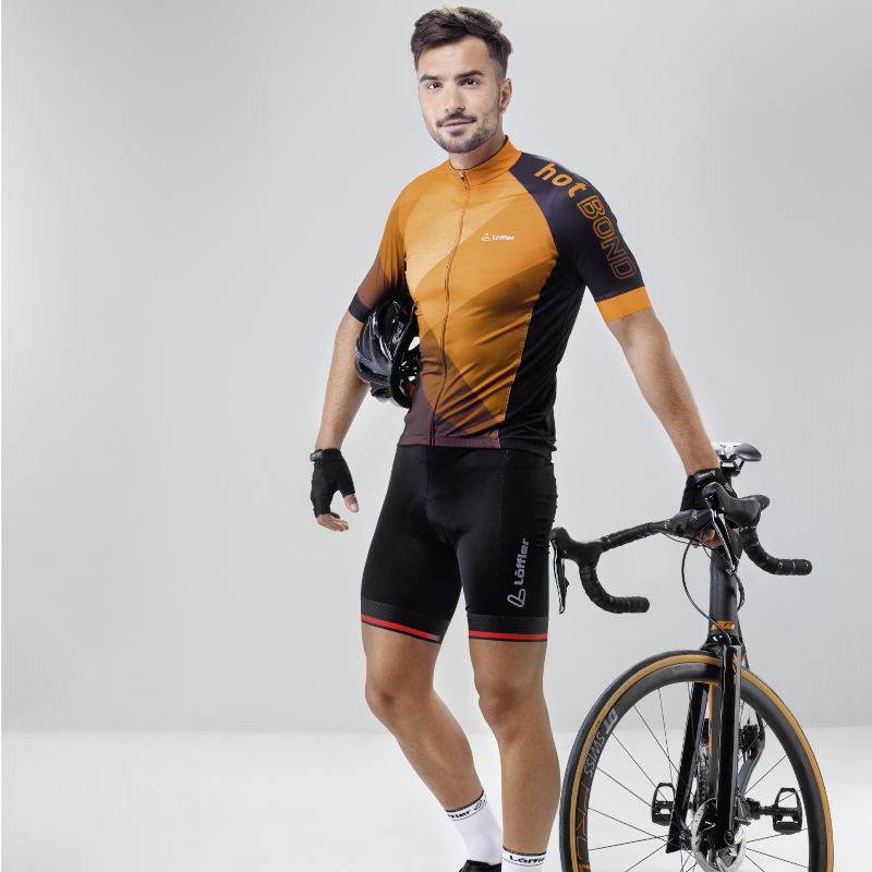 Löffler FZ Hotbond oranje heren wielrenshirt