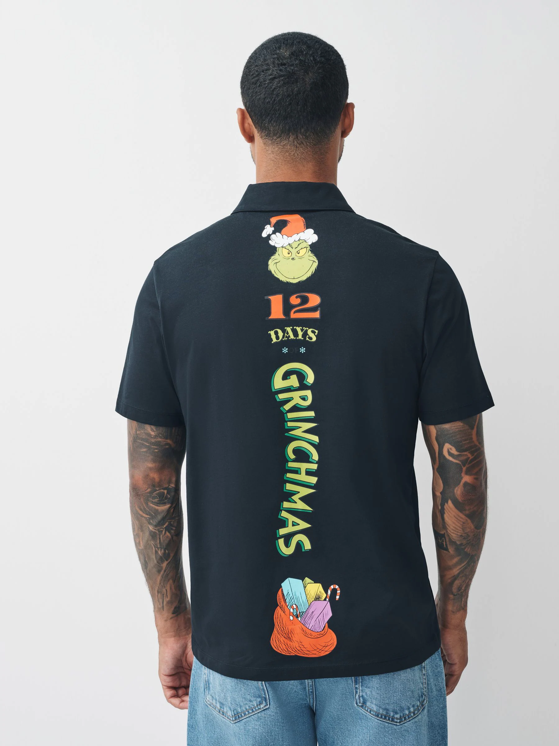 Black The Grinch - Kerstpoloshirt