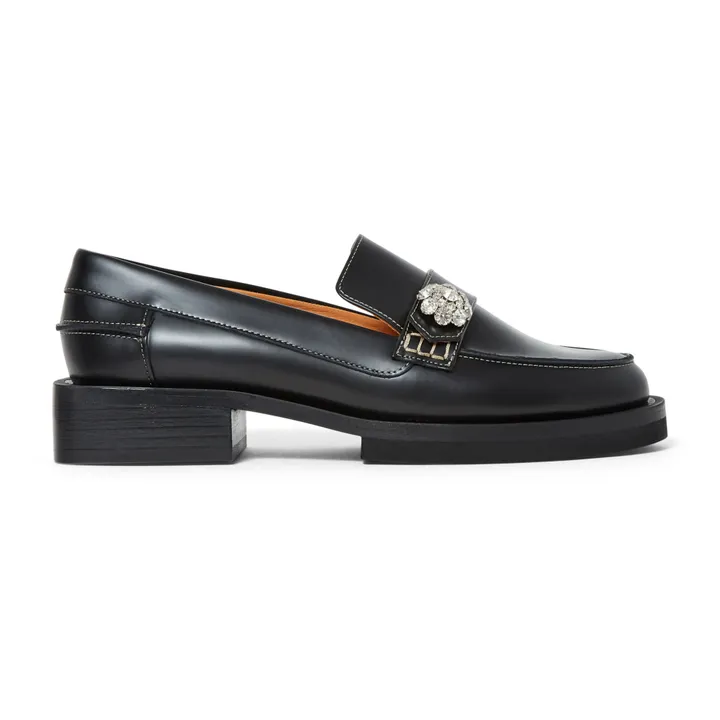 Ganni Mocassins Bijoux Cuir | Noir