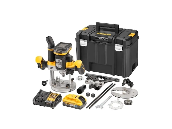DeWALT DCW620H2-QW, Fod til justering af fræsedybde, Sort, Gul, 23000 rpm, 8 (5/16