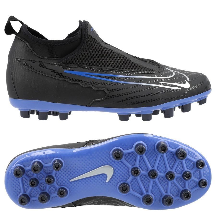 Nike Phantom GX Academy DF AG Shadow - Noir/Chrome/Bleu Enfant