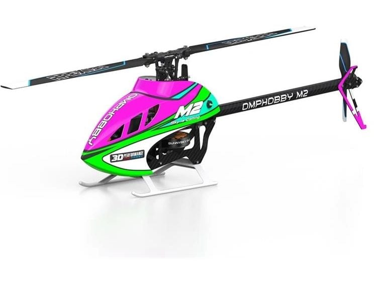 OMPHobby Helikopter 3D Heli M2 V3 Pro Plasma Pink 3D Flybarless Mini-RC Helikopter mit OFS3 Stabilisierung und Bluetooth