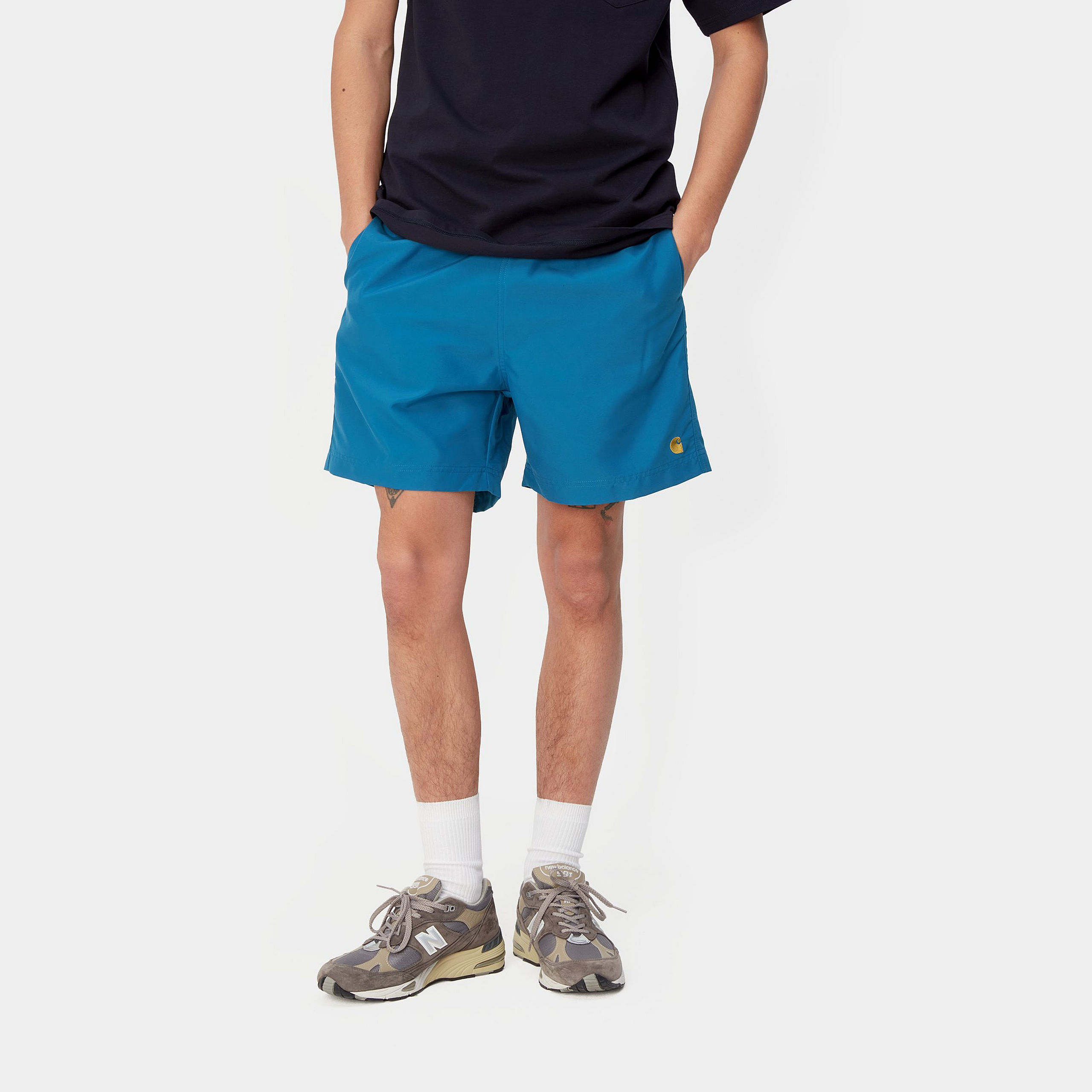 Carhartt WIP Chase Swim Trunks Black / Gold