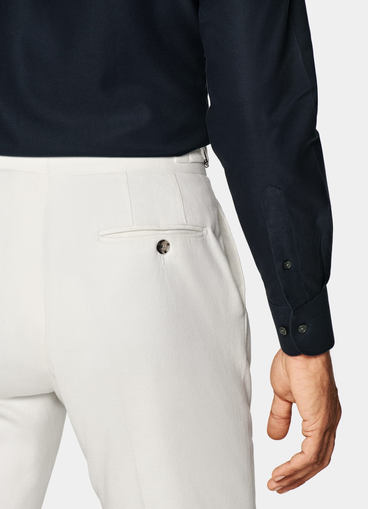 Chemise coupe ajustée en oxford royal bleu marine