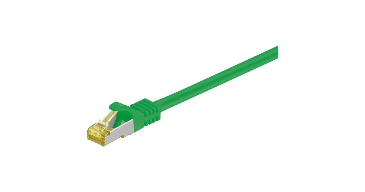 goobayPatchkabel RJ-45 Cat.6a S/FTP (PIMF), met Cat.7  (Groen, 10 meter)