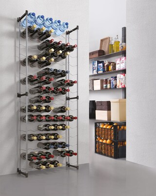 metaltex Flaschenregal Merlot silber, plastifiziert