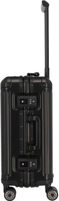 Travelite - Harde Koffer - Handbagage - Zwart - Aluminium - 39 Liter