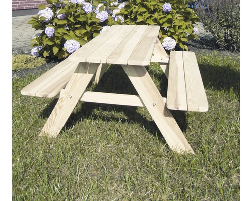 Houten tuinbank, 2-zits, natuurlijke afwerking