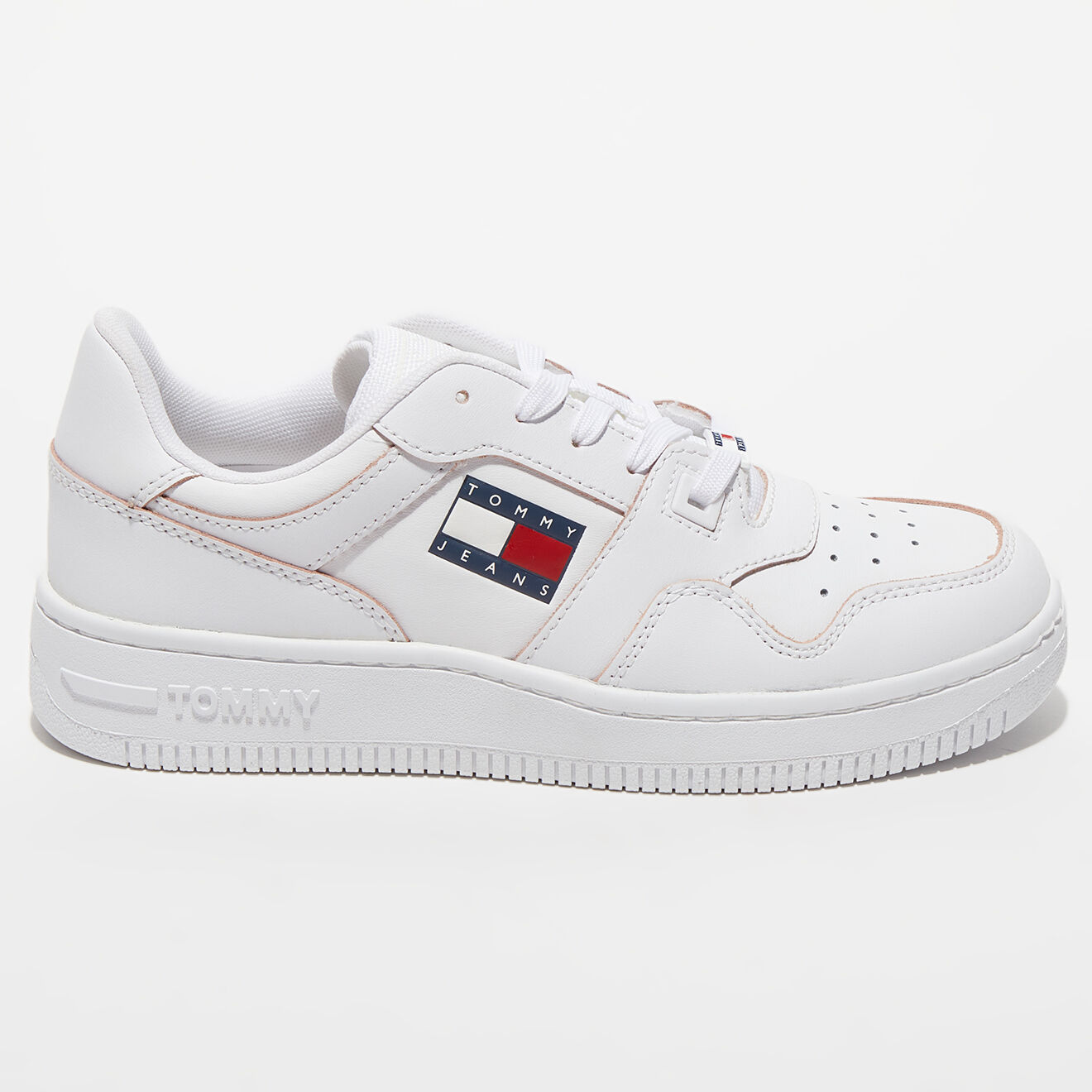 Tommy Hilfiger Baskets en Cuir Etch blanches