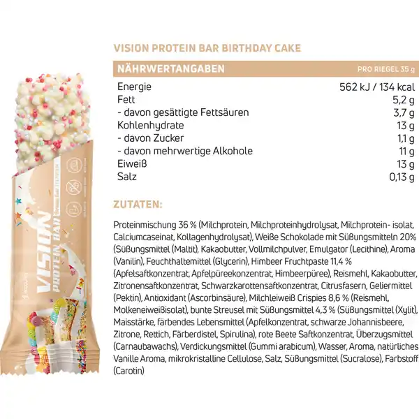 Vision Protein Bar Birthday Cake