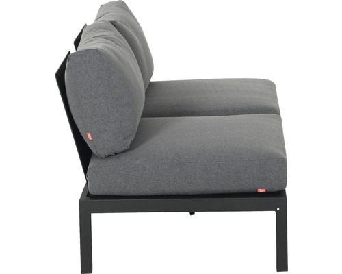 Linkermodule Alvida textielstof 2-zits mat-antraciet