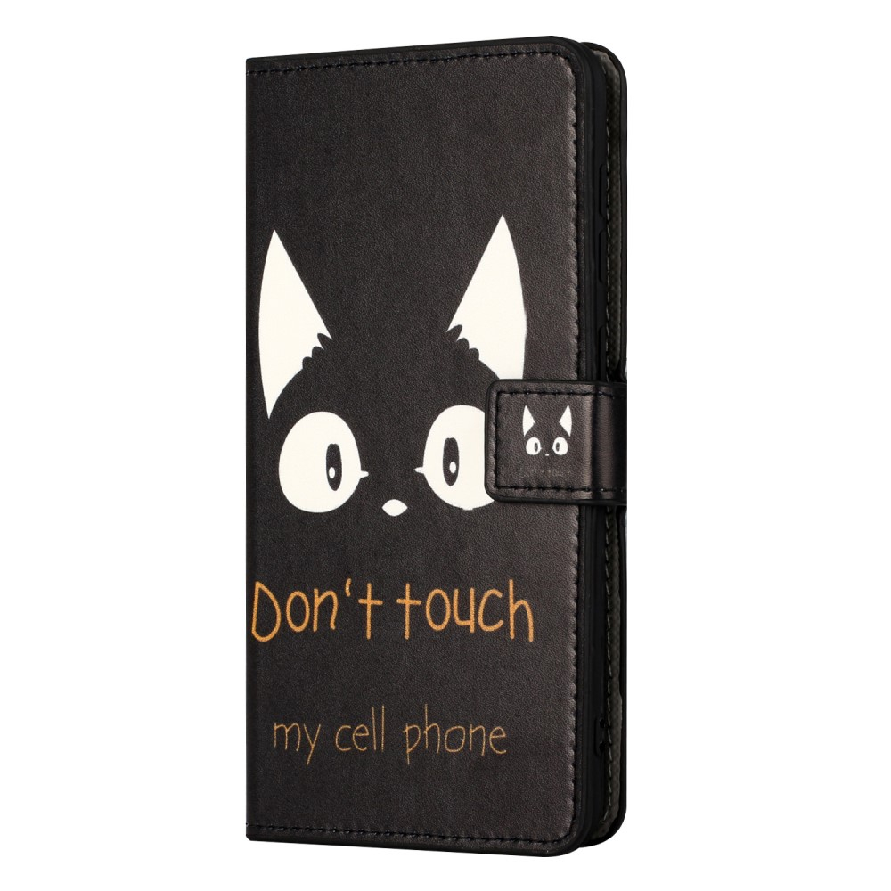 Samsung Galaxy A55 Leder Tasche - Don't Touch My Cell Phone