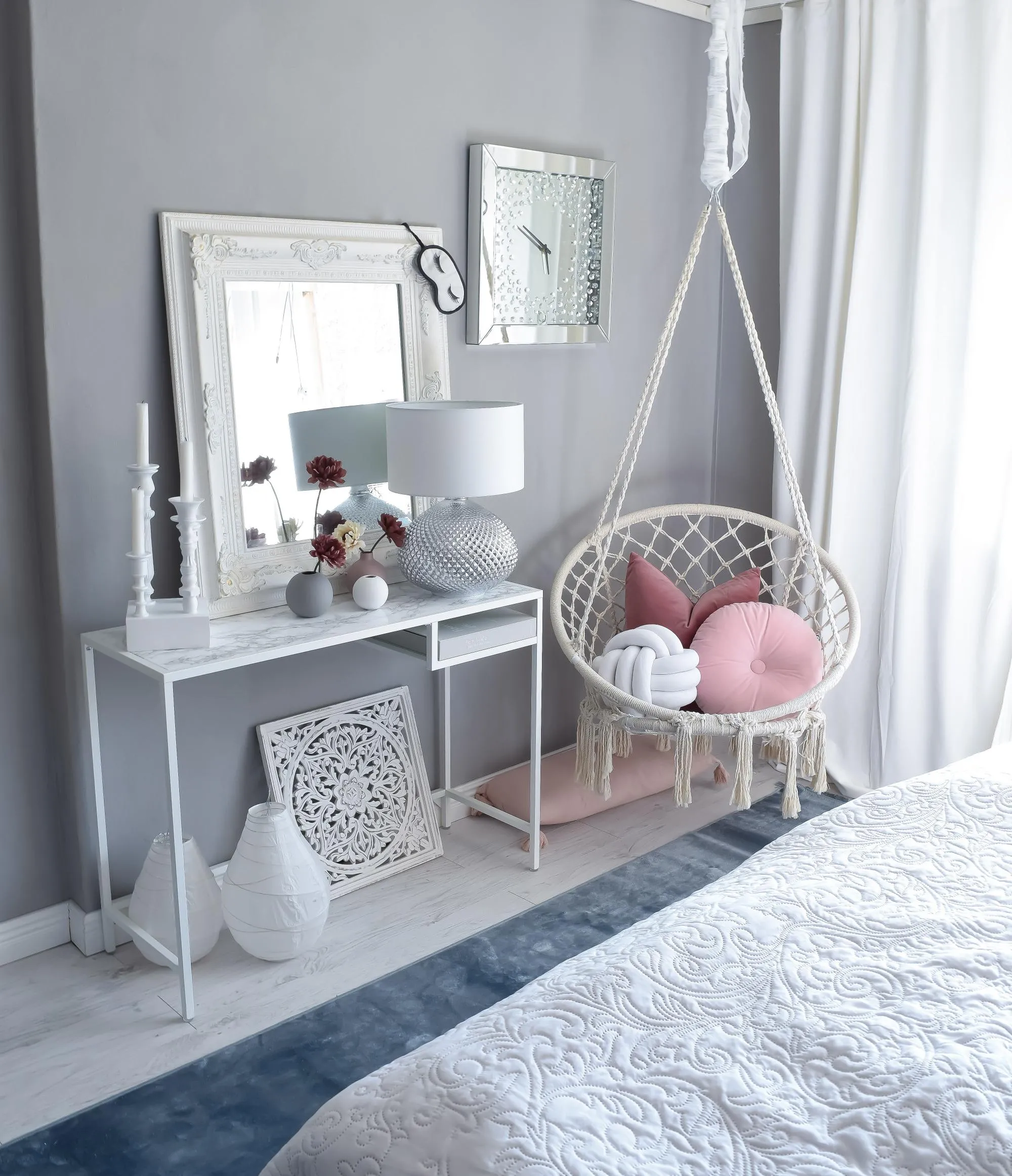 Tafellamp MADON Glas Zilver