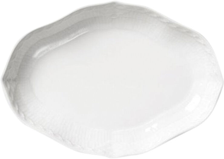 Royal Copenhagen Hvid Halvblonde 22 cm. asiet Hvid