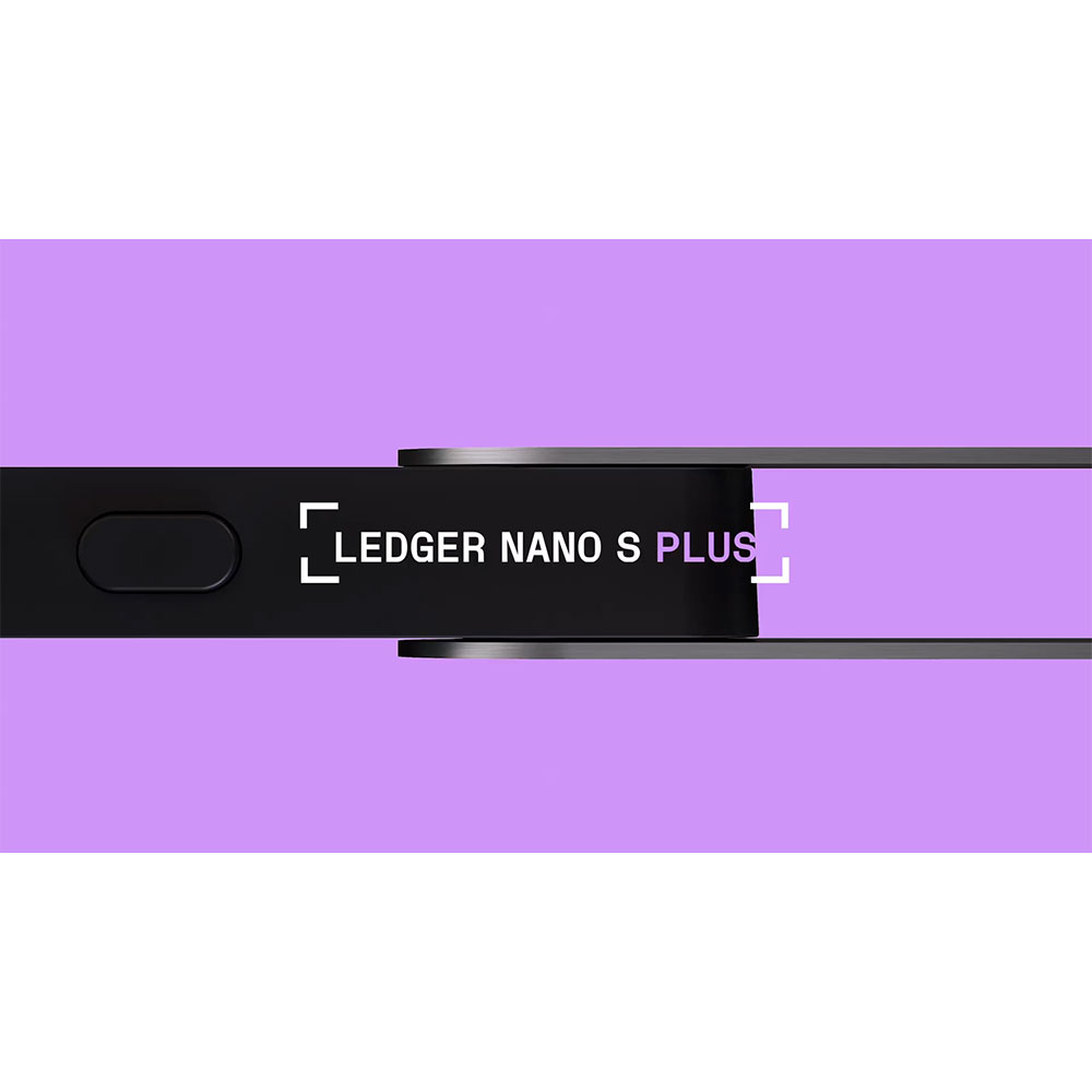 Nano S Plus Crypto Hardware Wallet Geldbörse Sicherheitschip Krypto-Währungen Bitcoin / Ethereum / NFT's - Retro Gaming (Orange/Violett)