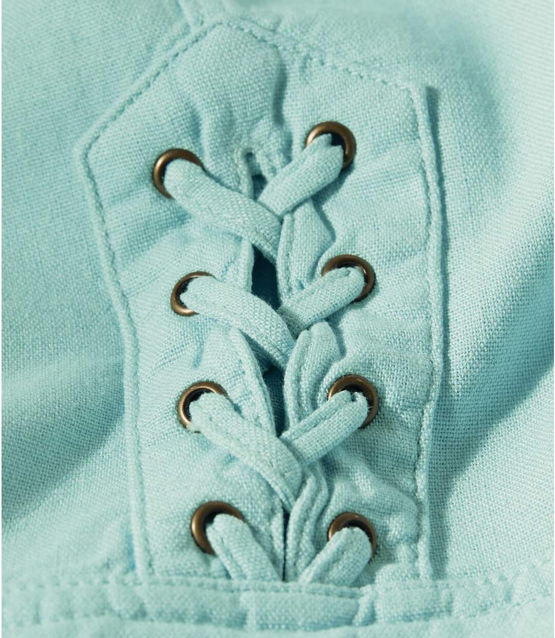 Veste Saharienne Lin et Viscose Détail Lacé