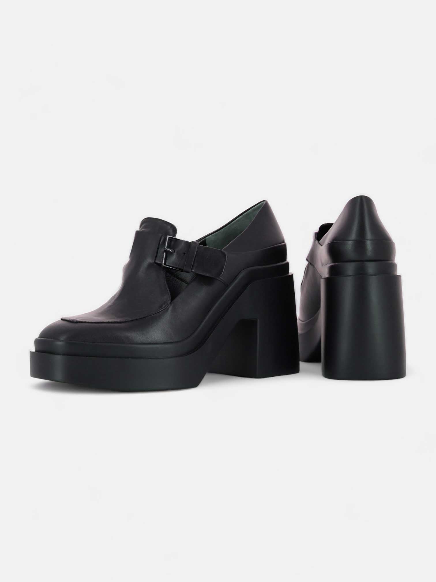 DERBIES - NADEGE derbies, calfskin black || OUTLET