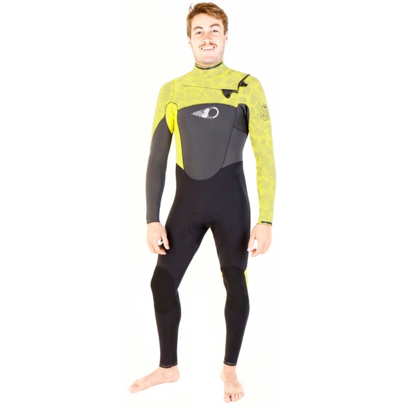Combinaison Sooruz Fighter 3/2mm 2019 Front Zip Yellow - The Corner Shop