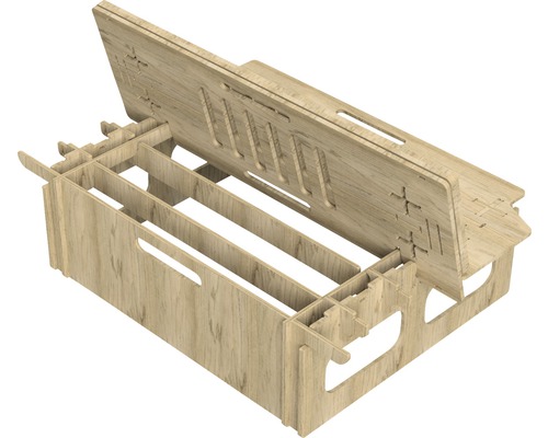 Buildify Campingbox Marinus achterbedsysteem voor VW, 1800x1500x415 mm (LxBxH) (zonder montage- en bevestigingsmateriaal)
