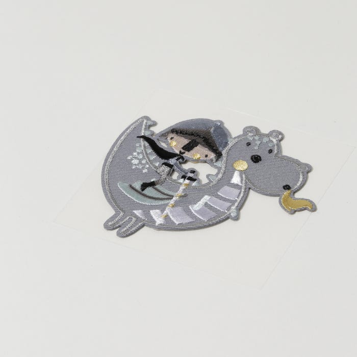 Atelier Veritas-Patch ridder draak 7,5x8cm