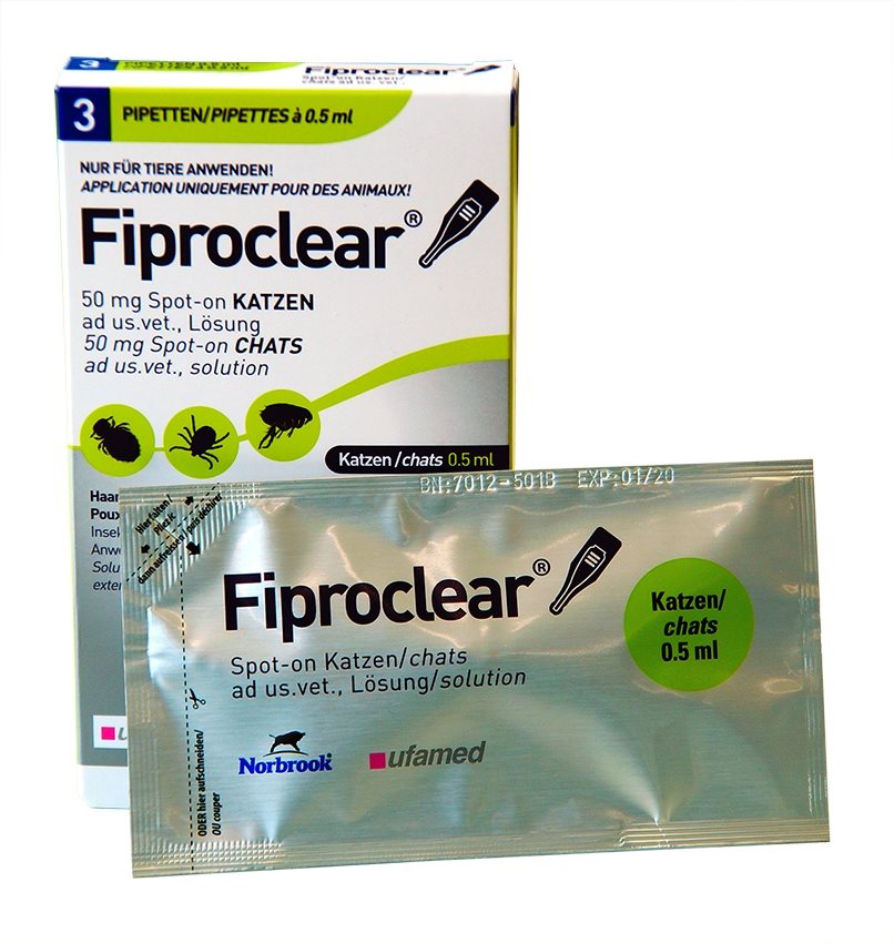 FIPROCLEAR Spot-on Katzen Lös ad us. vet. 0.5 ml