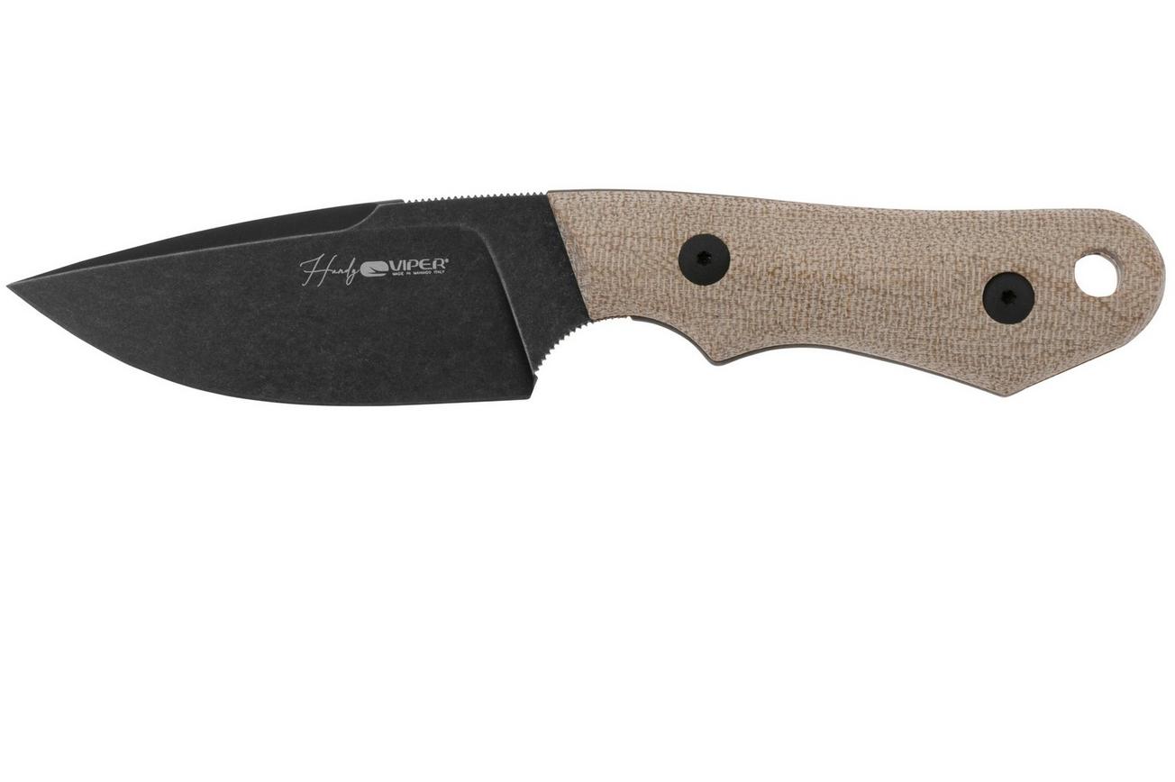 Viper Handy VT4042CN Blackwashed Natural Canvas, vaststaand mes