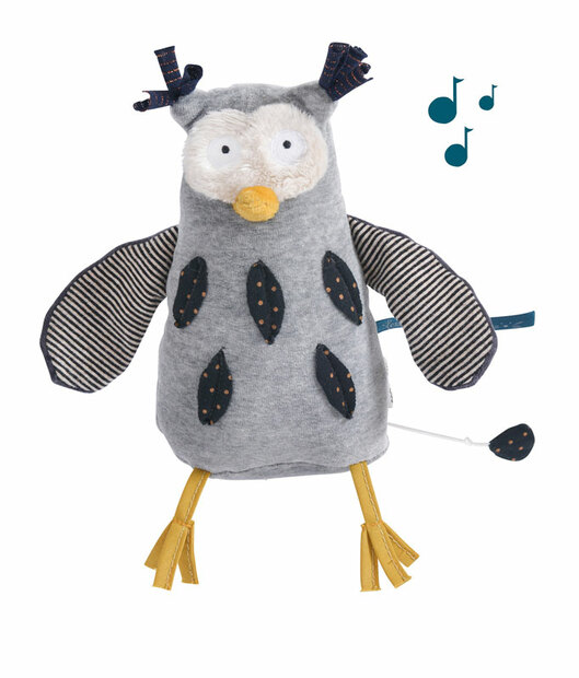 Poupée musique hibou Les Moustaches - MOULIN ROTY