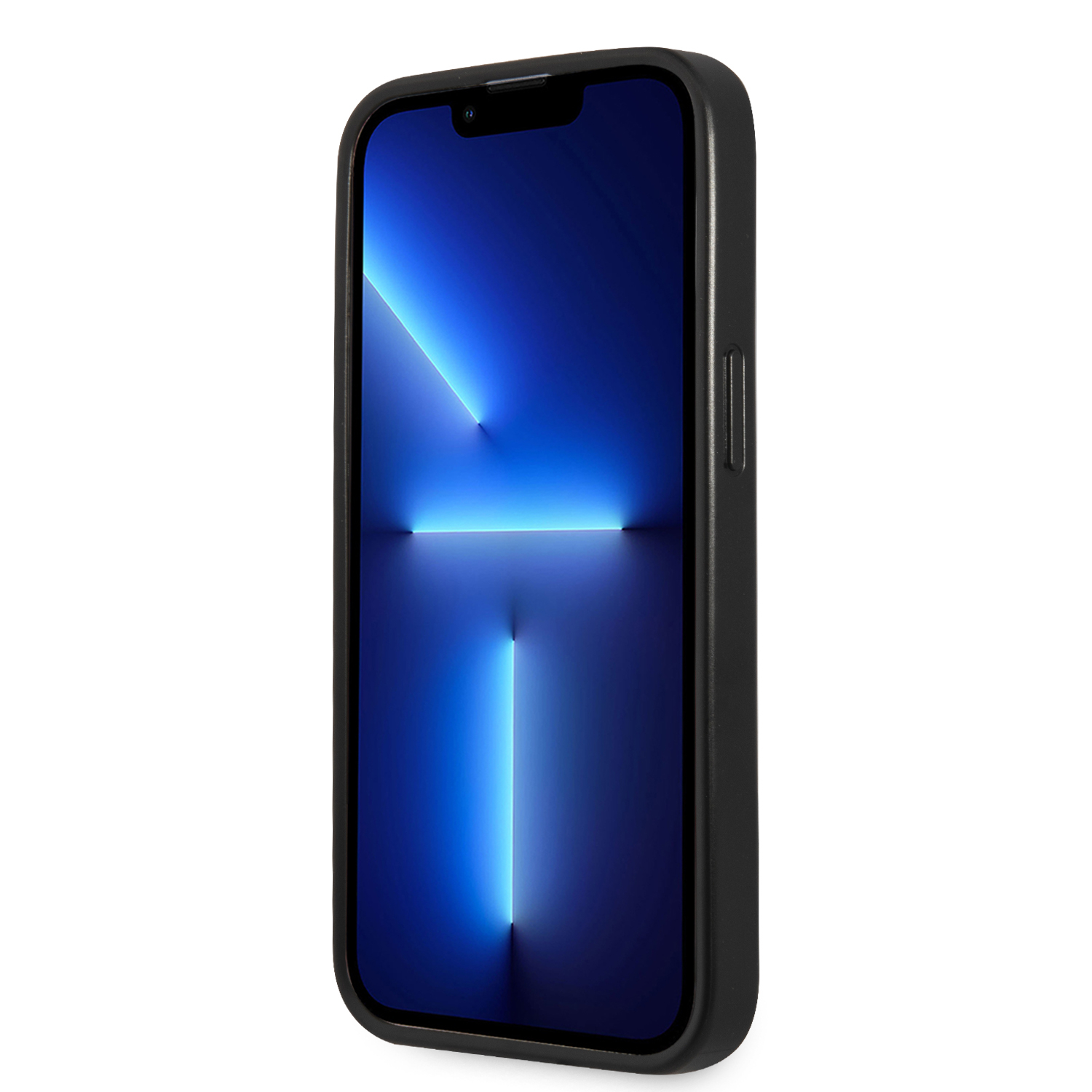 iPhone 13 Pro Leder Saffiano Hardcase Hülle (GUHCP13LPSATLK) - Schwarz
