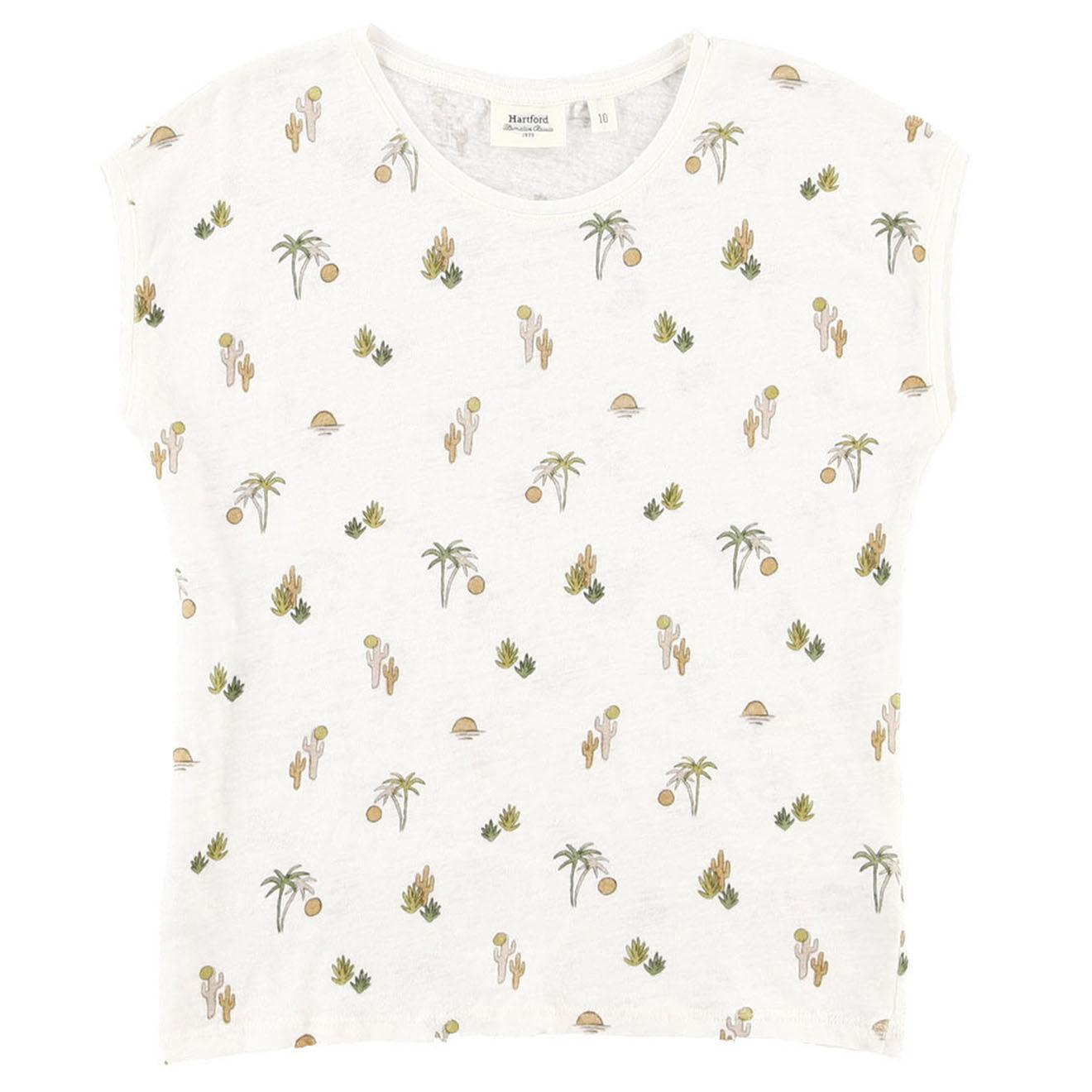 Hartford T-Shirt 100% Lin Tewis orange/vert/rose