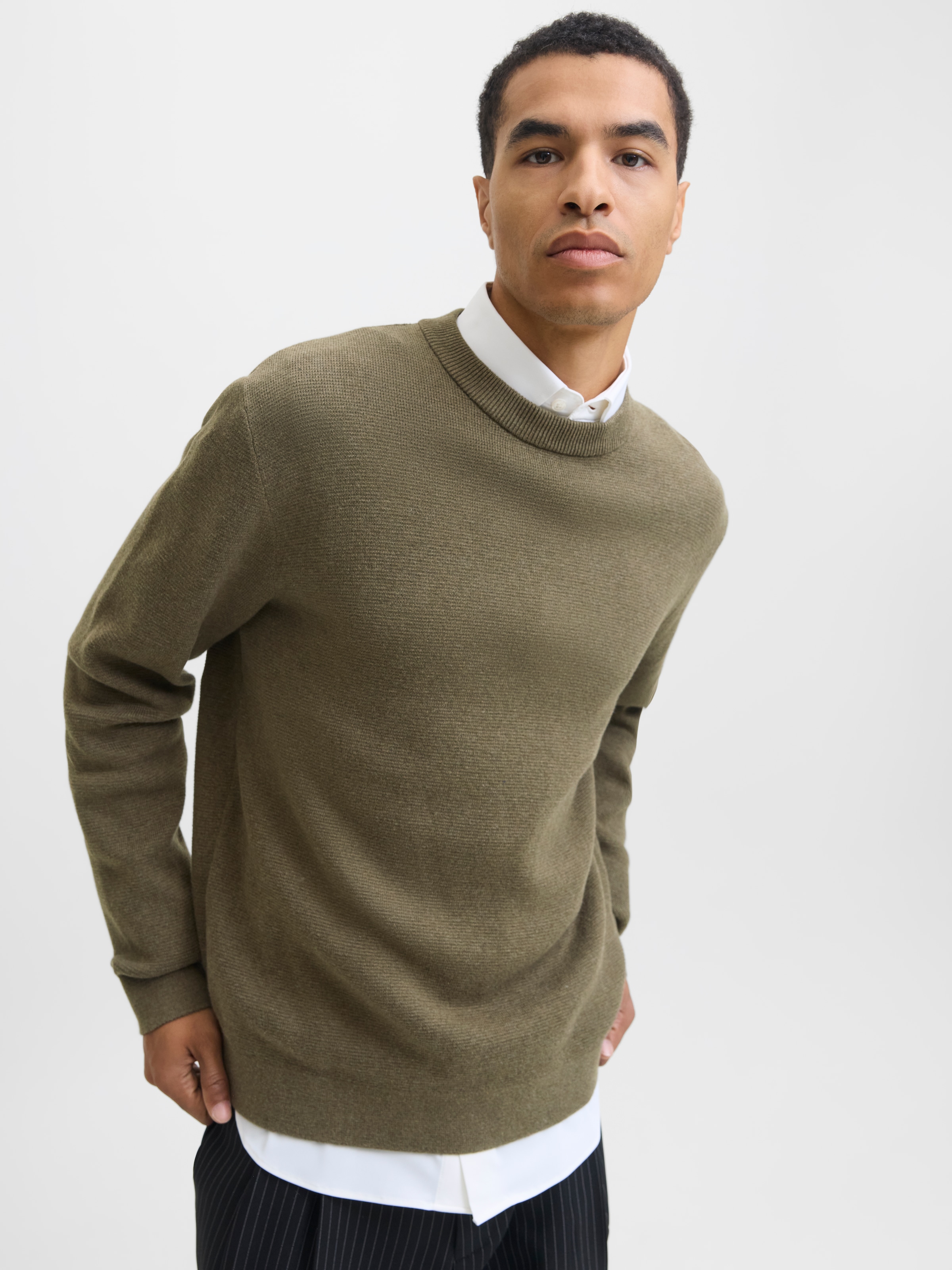 Jack & Jones Strickpullover »JPRBLAMILANO STITCH KNIT CREW NECK SN«
