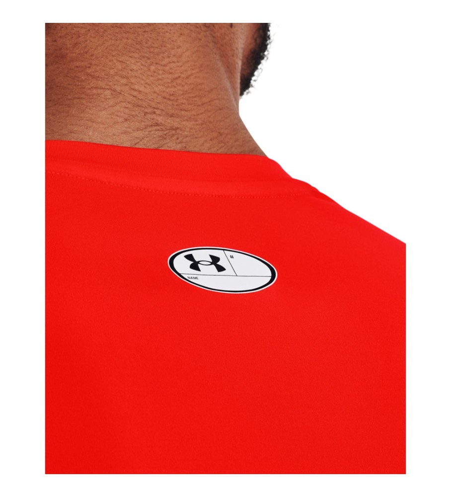 Camiseta de manga curta Under Armour HeatGear, vermelha
