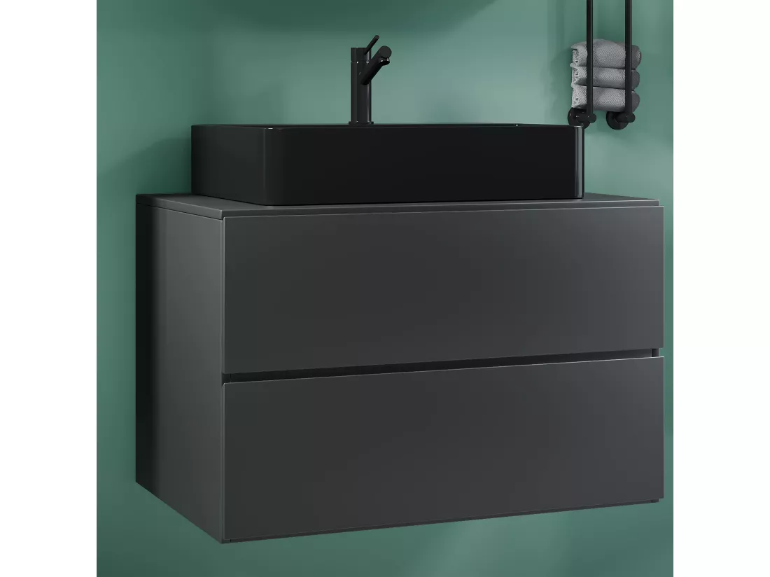 Plan de toilette 2 pièces Lavabo Lendas S BL
