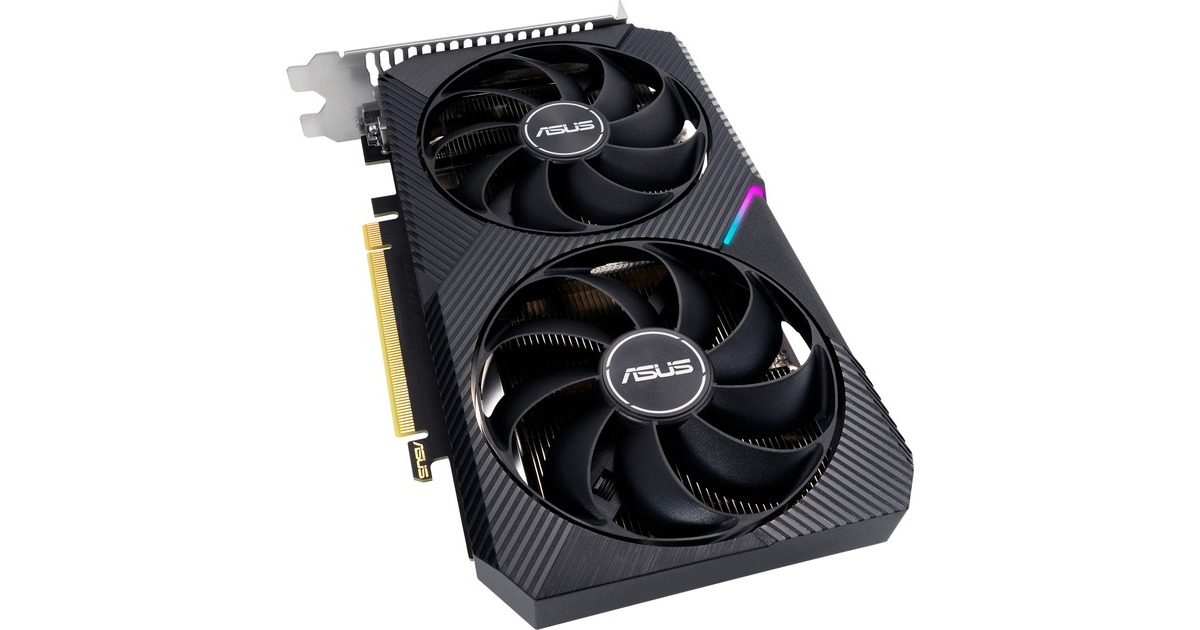 ASUSGeForce RTX 3050 DUAL V2 8GB GDDR6  grafische kaart  (Lite Hash Rate, 1x DisplayPort, 1x HDMI 2.1, DVI-D)