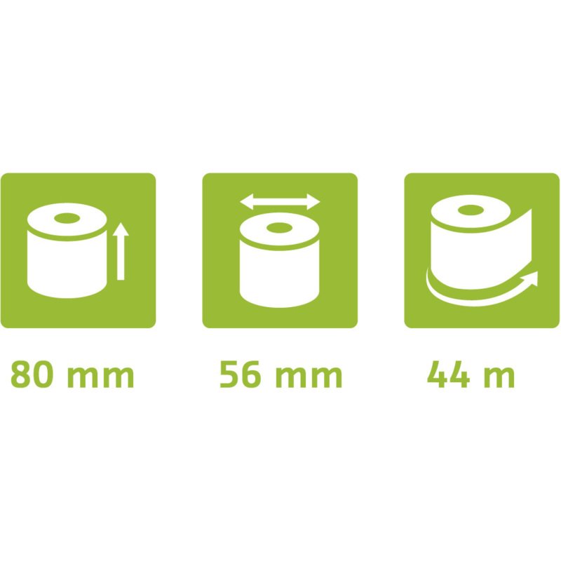 Bobines Balances Exacompta 43824E - l 80 mm x L 44 m, Ø 60 mm - 1 pli(s) - paquet de 10