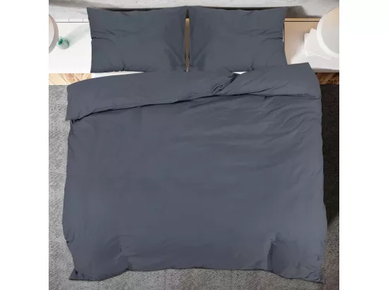 Ensemble de housse de couette Anthracite 140x200 cm Microfibre